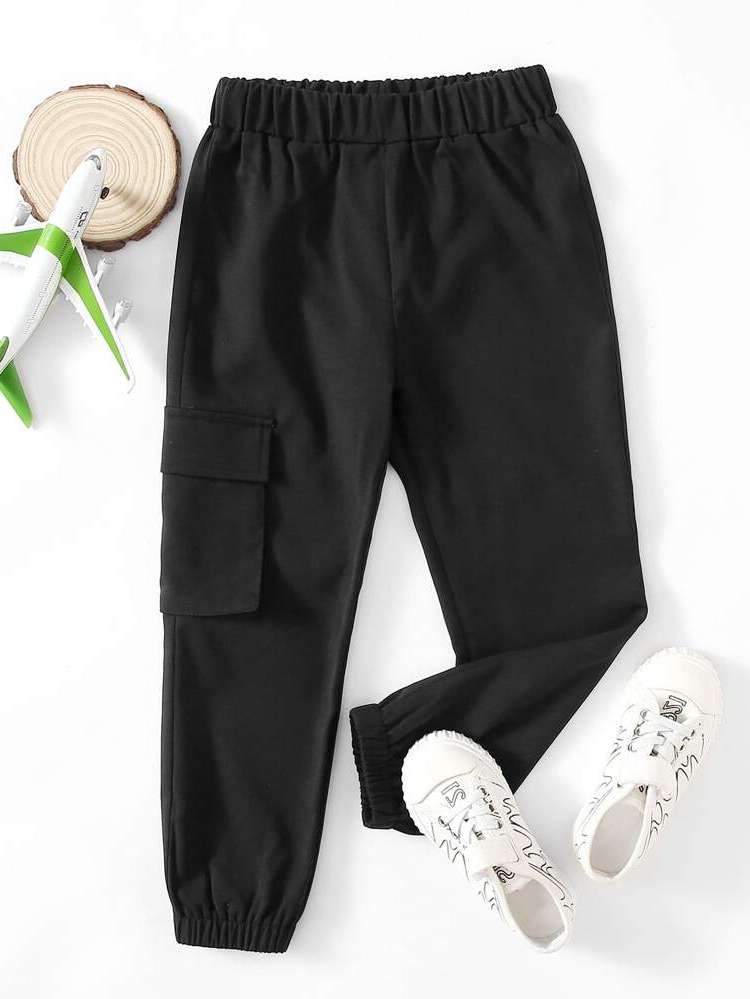 Long Plain Casual Pocket Toddler Boy Pants 8928