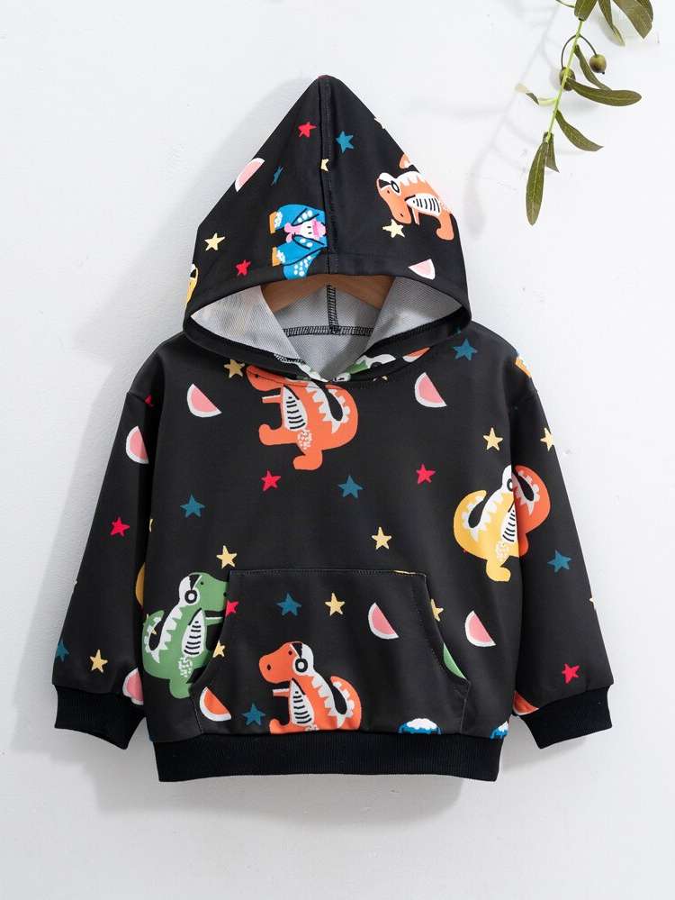  Regular Fit Dinosaur Long Sleeve Toddler Boy Sweatshirts 905