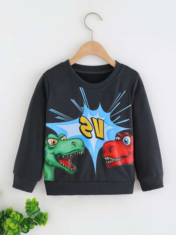  Casual Long Sleeve Dinosaur Kids Clothing 625