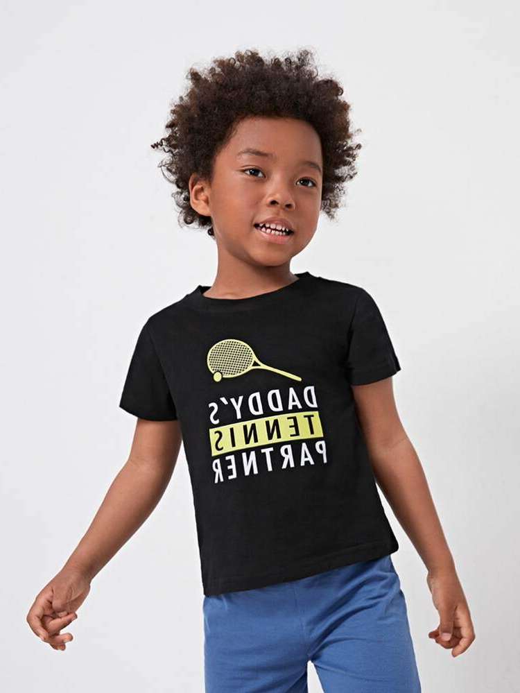 Round Neck Regular Casual Short Sleeve Toddler Boy T-Shirts 6209