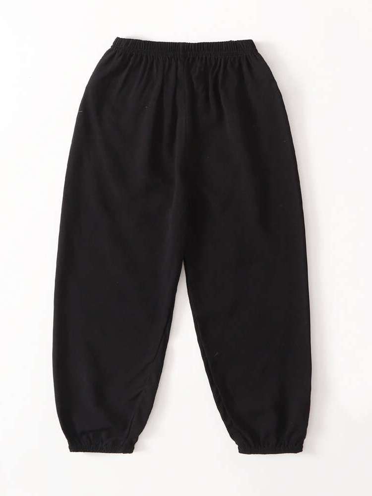  Plain Black Long Kids Clothing 649