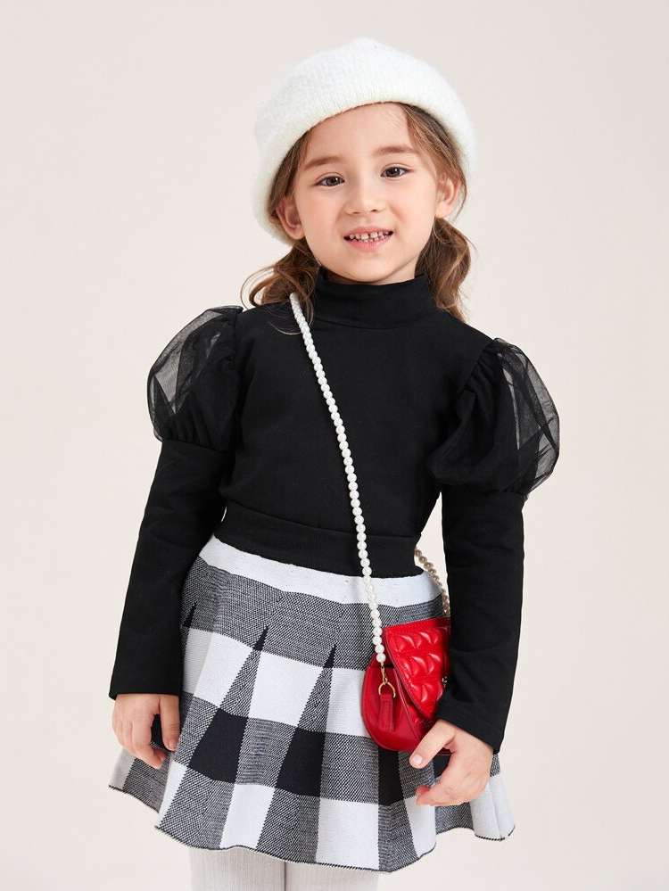  Dressy Plain Black Kids Clothing 7209