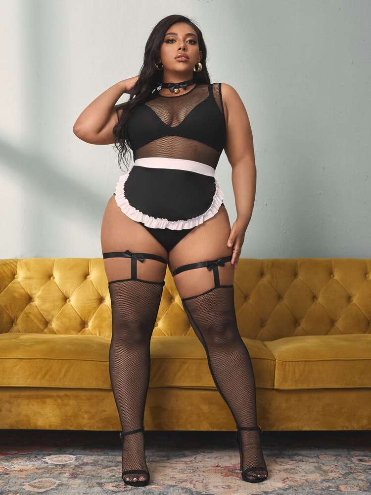  Black  Women Plus Intimates 8018