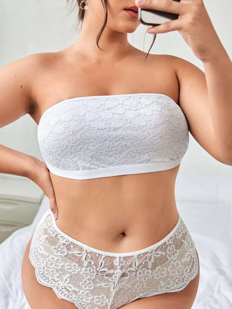 Plain  Plus Size Bras  Bralettes 853