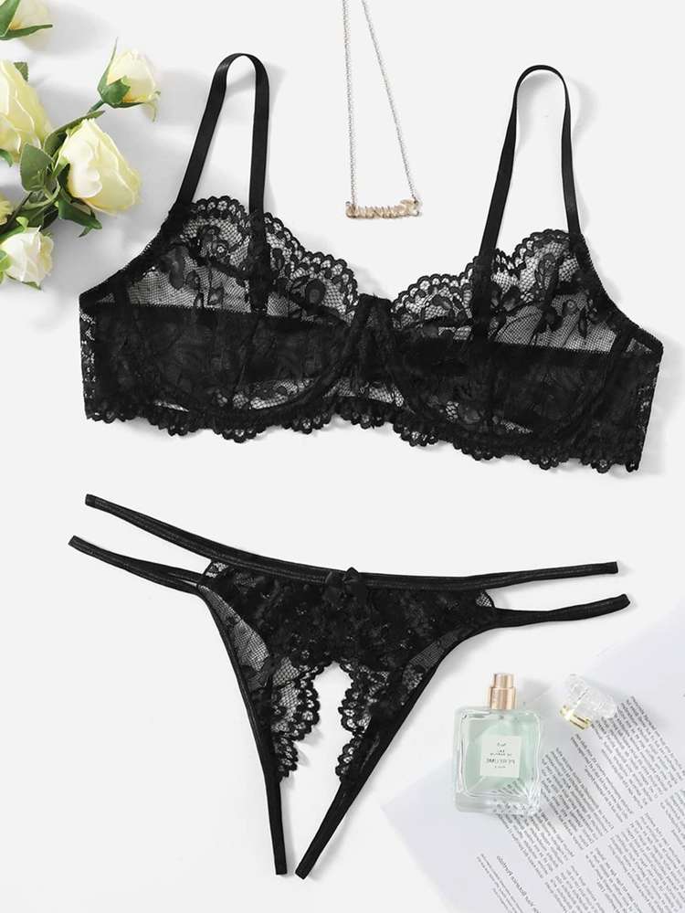   Plain Plus Size Sexy Lingerie 5605