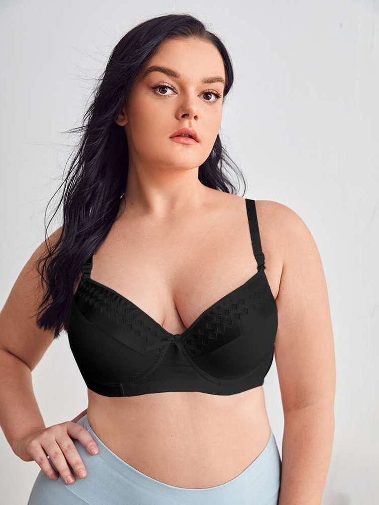  Plain  Plus Size Bras  Bralettes 8026