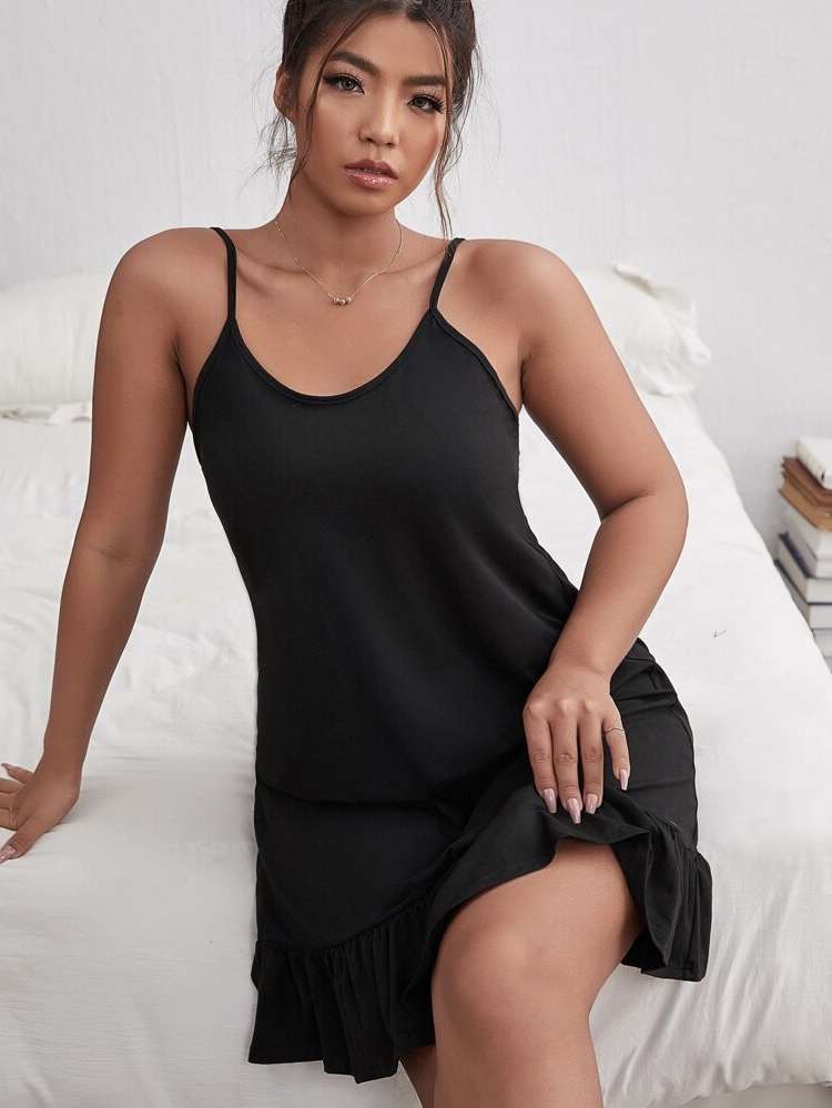 Sleeveless  Casual Plus Size Nightgowns  Sleepshirts 704