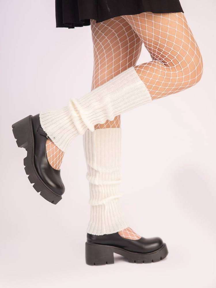 Black Plain Women Socks  Hosiery 8554