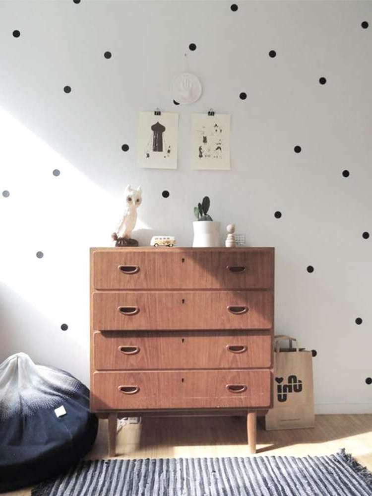  Polka Dot Black Wall Stickers 5704