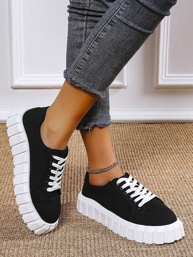  Plain Cool Black Women Shoes 7399