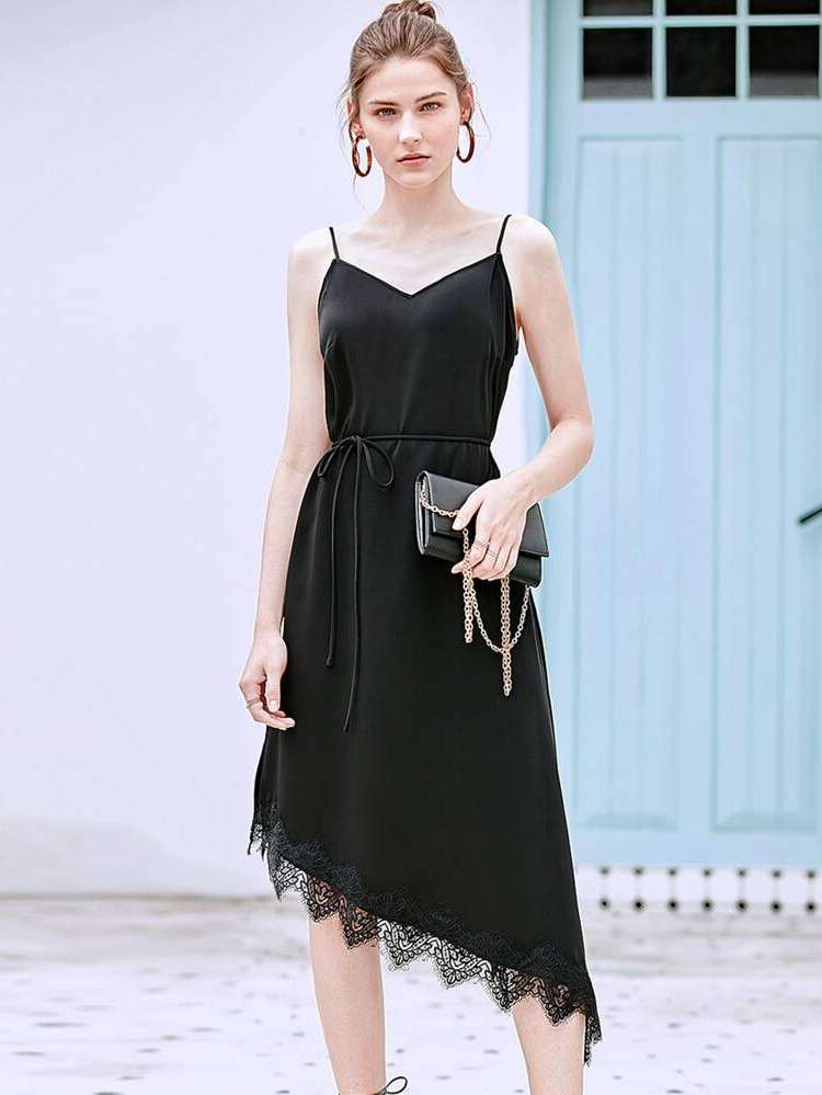 Sleeveless Plain Midi Regular Fit Women Clothing 2823