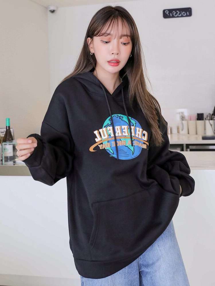  Long Sleeve Hooded Oversized Women Clothing 2685