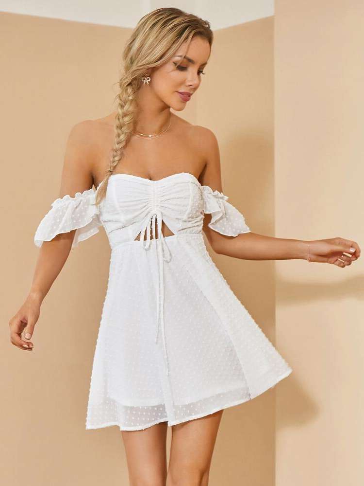  Short Plain Sexy Women Dresses 3518