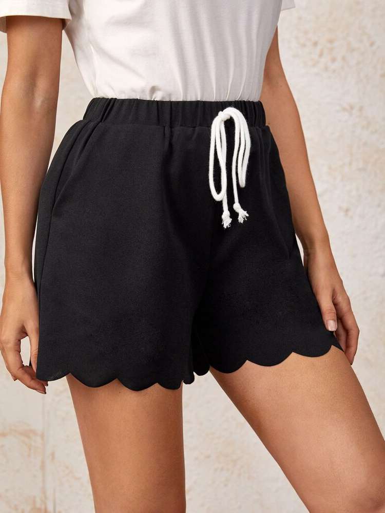 Plain  Casual Women Shorts 692