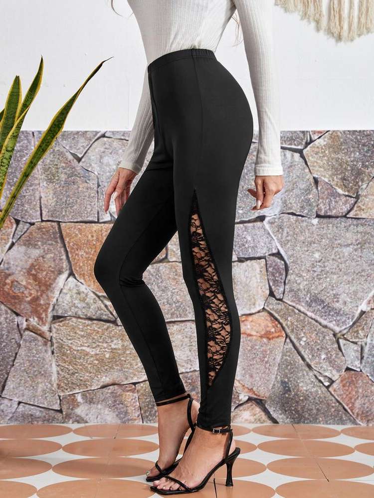  Plain Black Women Bottoms 8445