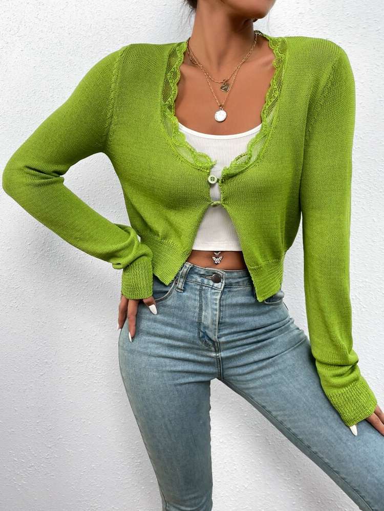 Casual Scoop Neck Slim Fit Women Knitwear 315