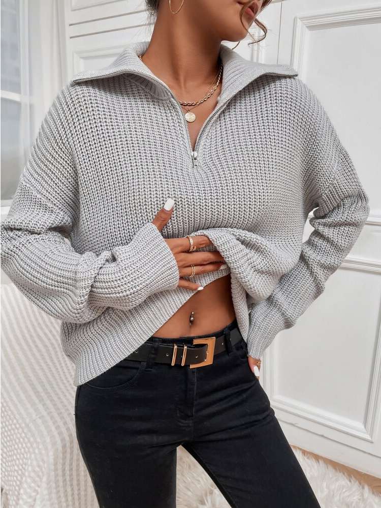 Black Casual Oversized Women Sweaters 330