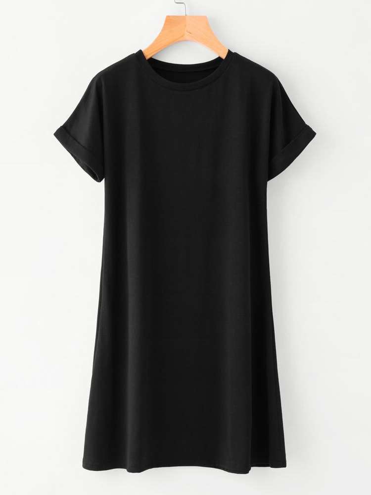  Black Short Sleeve Round Neck Women Clothing 824