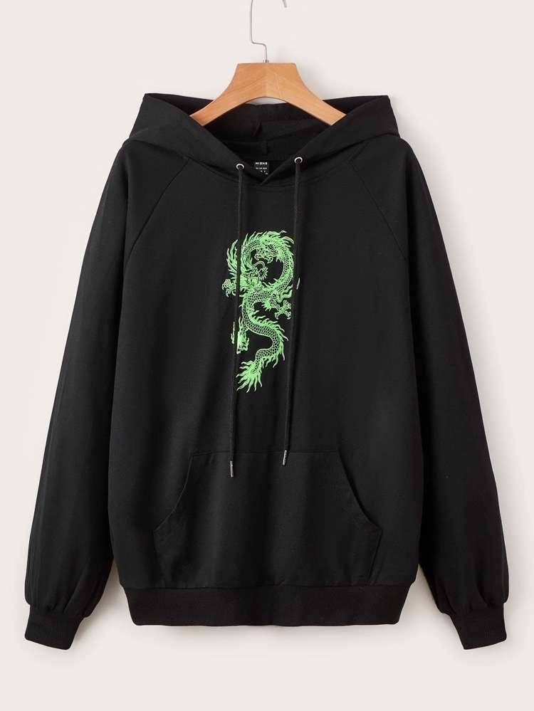 Hooded Black Regular Women Sweatshirts 780