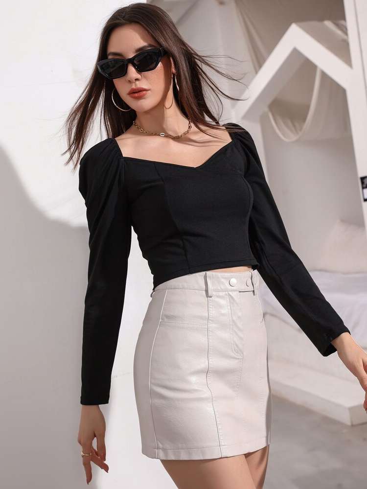  Sweetheart Crop Women Clothing 8120