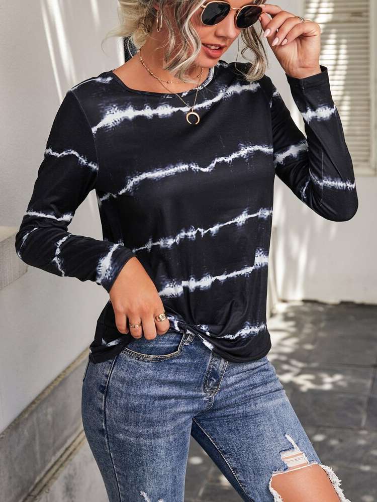 Casual  Regular Women Tops, Blouses  Tee 7258