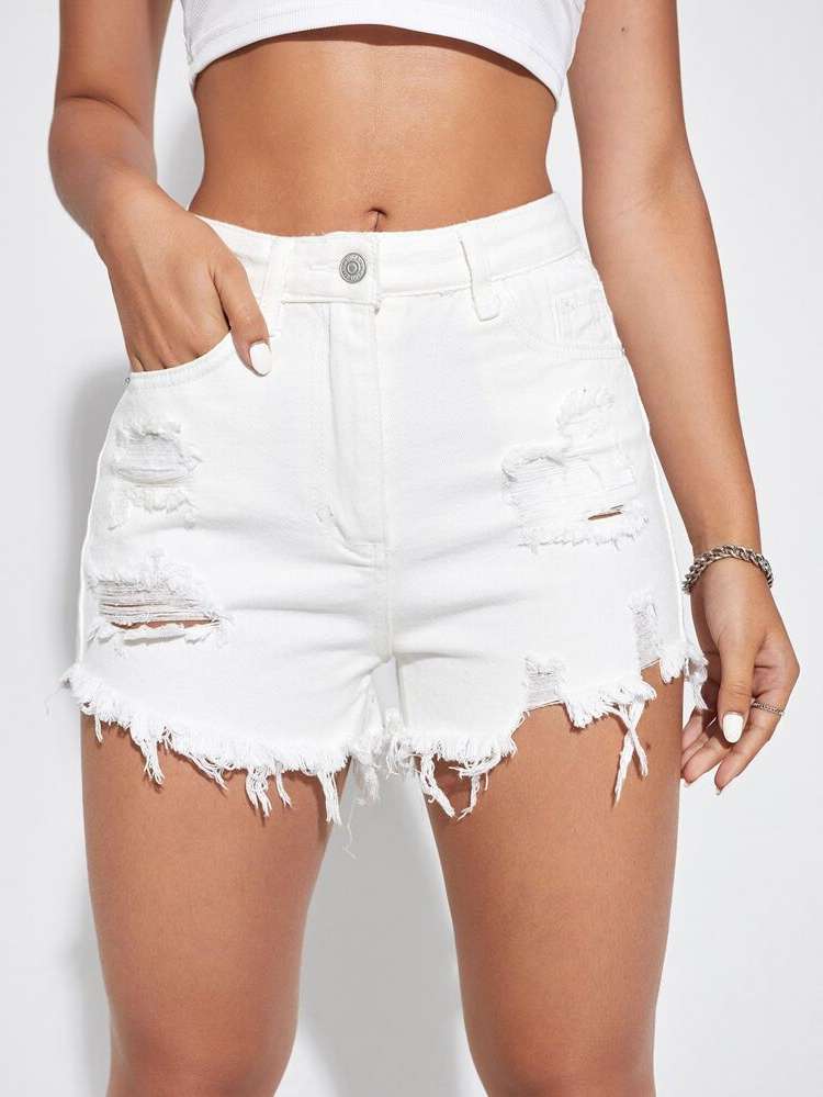  Black  Women Denim Shorts 484