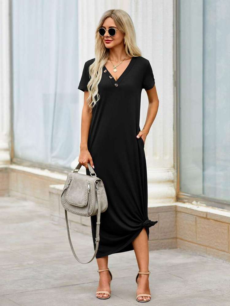 Long Regular Fit Casual Women Dresses 8852