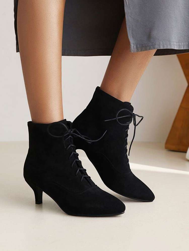 Plain  Black Women Fashion Boots 5460