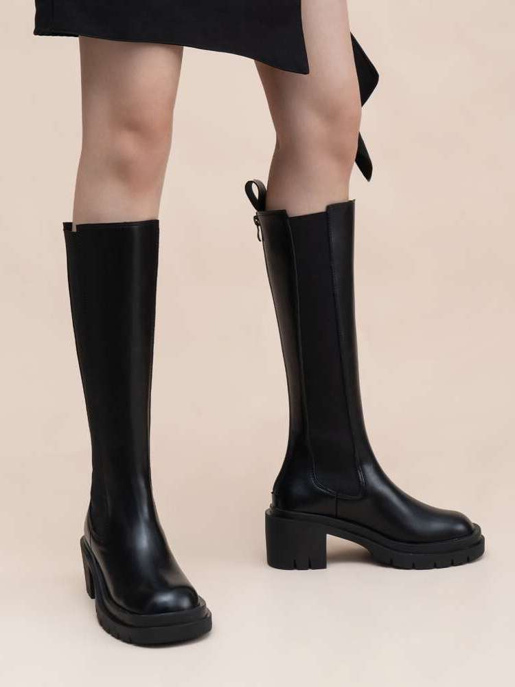  Black Elegant Plain Women Fashion Boots 182