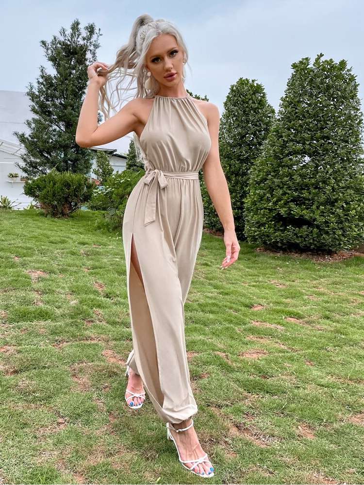  Belted Long Casual Women Jumpsuits 176