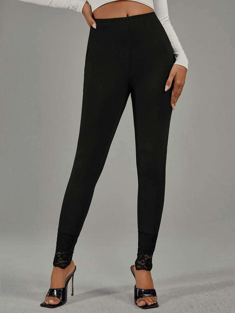  Plain Black Women Bottoms 8873