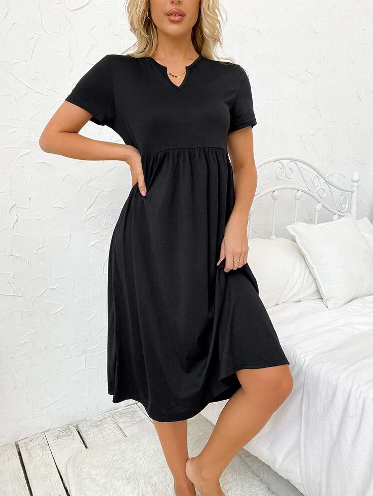 Short Sleeve  Women Lounge Dresses 788