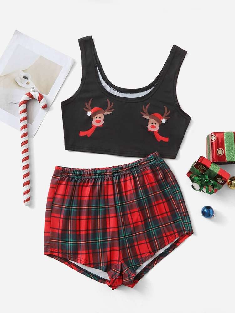  Straps Christmas Underwear  Sleepwear 5408