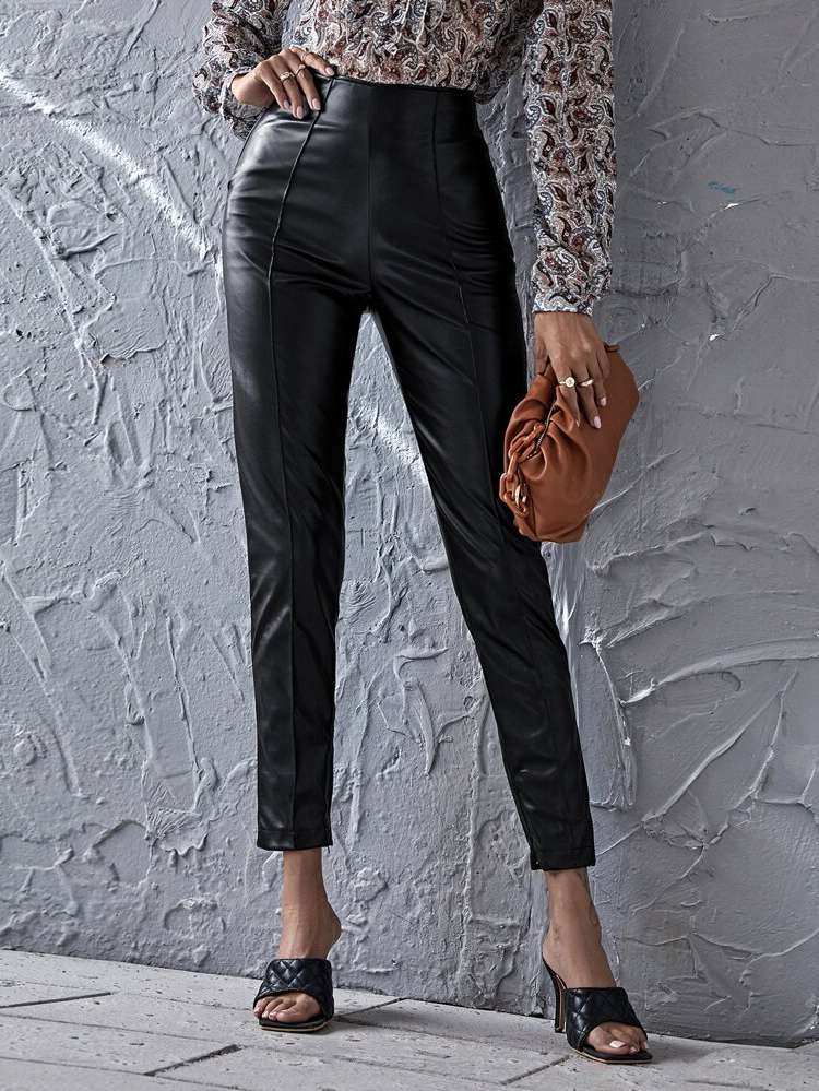 Skinny Casual Black Women Pants 1231