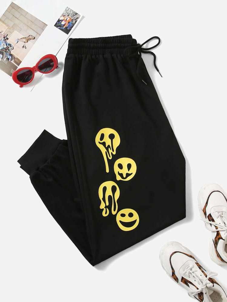  Long Cartoon Drawstring Plus Size Sweatpants 581