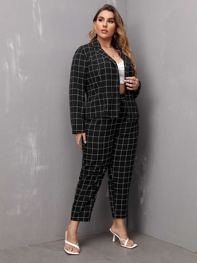  Casual Regular Fit Plus Size Suits 3524