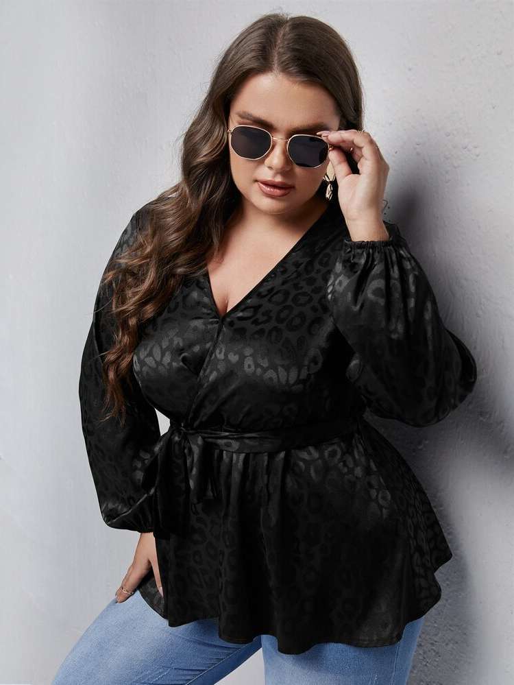  Long Regular Fit Plus Size Blouses 7993