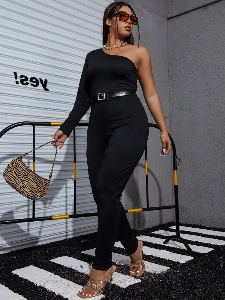  Casual Skinny Long Sleeve Plus Size Jumpsuits 128