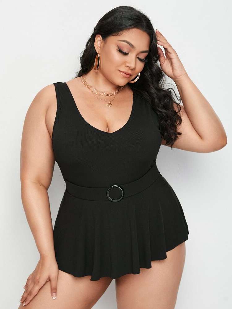  Black Plus Size Swimwear 221