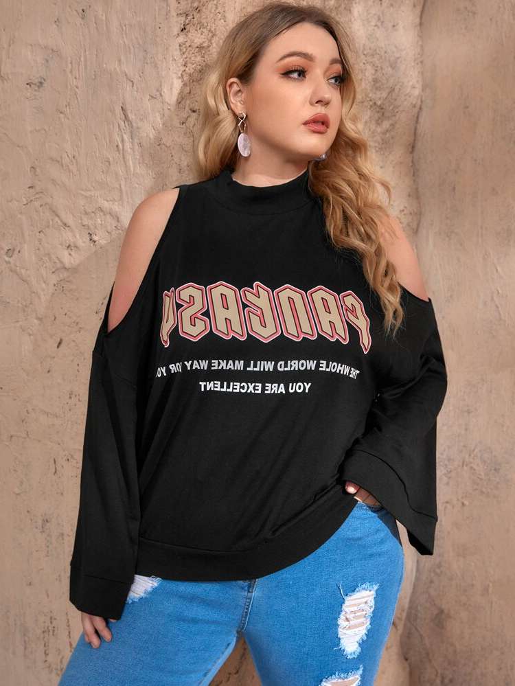 Casual Long Sleeve Oversized Plus Size Sweatshirts 778