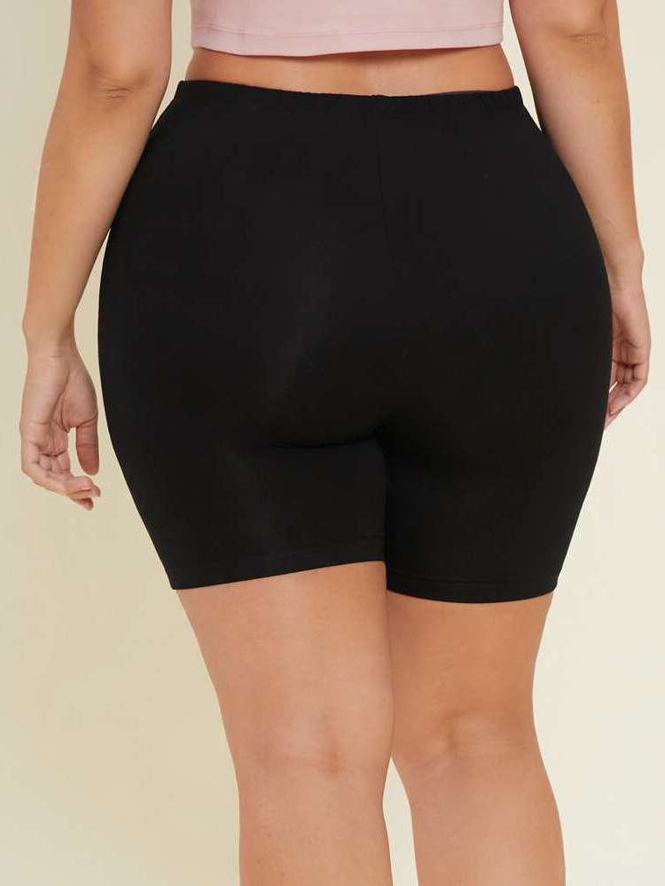  Plain Short Black Women Plus Clothing 6981