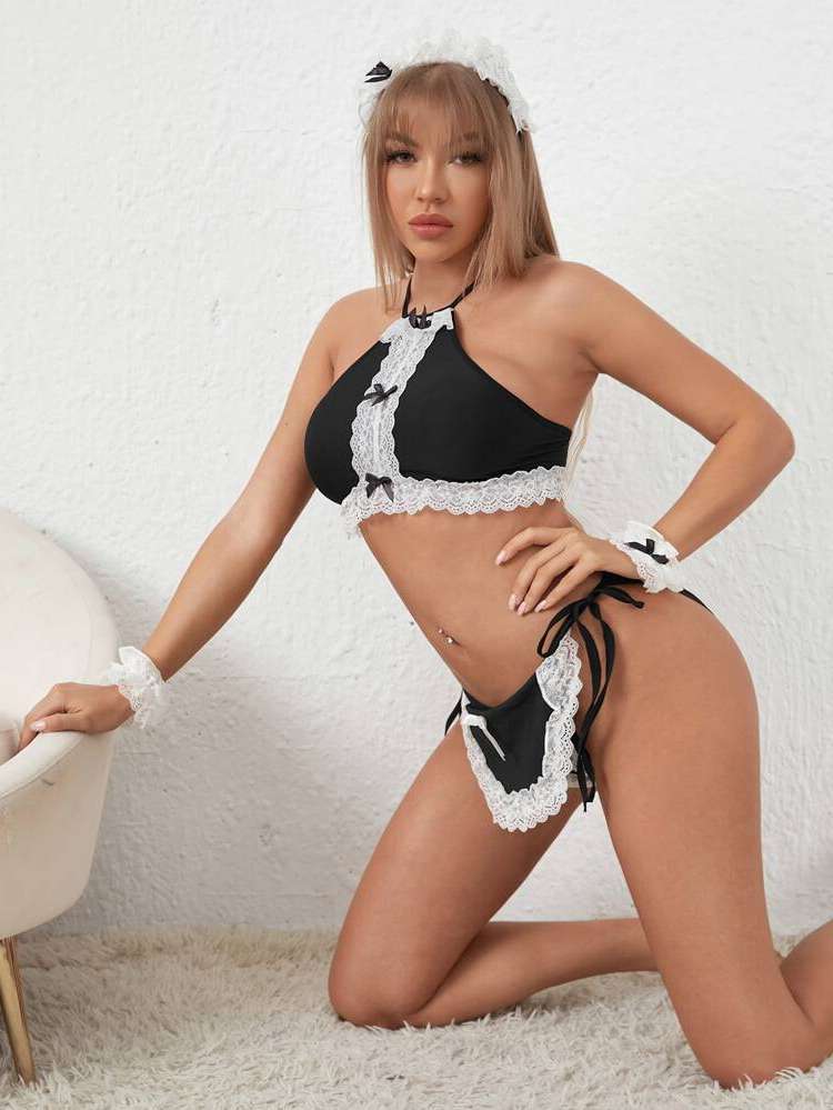 Colorblock Sexy Contrast Lace Women Sexy Lingerie 6813