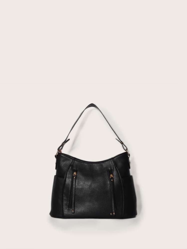  Plain Black Women Bags 9220