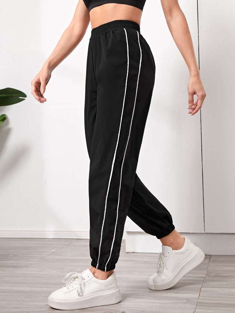 Cropped Striped Regular Fit Sports 7444