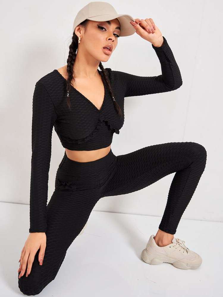  Long Sleeve Plain Women Activewear 8403