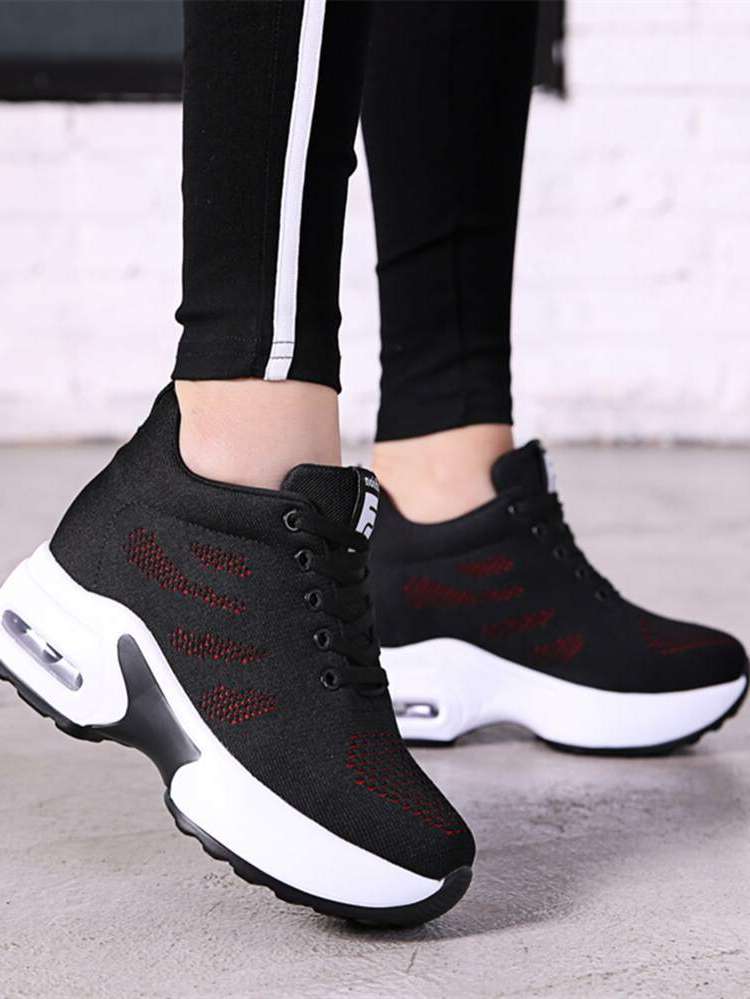  Letter Black Women Sports Shoes 8507