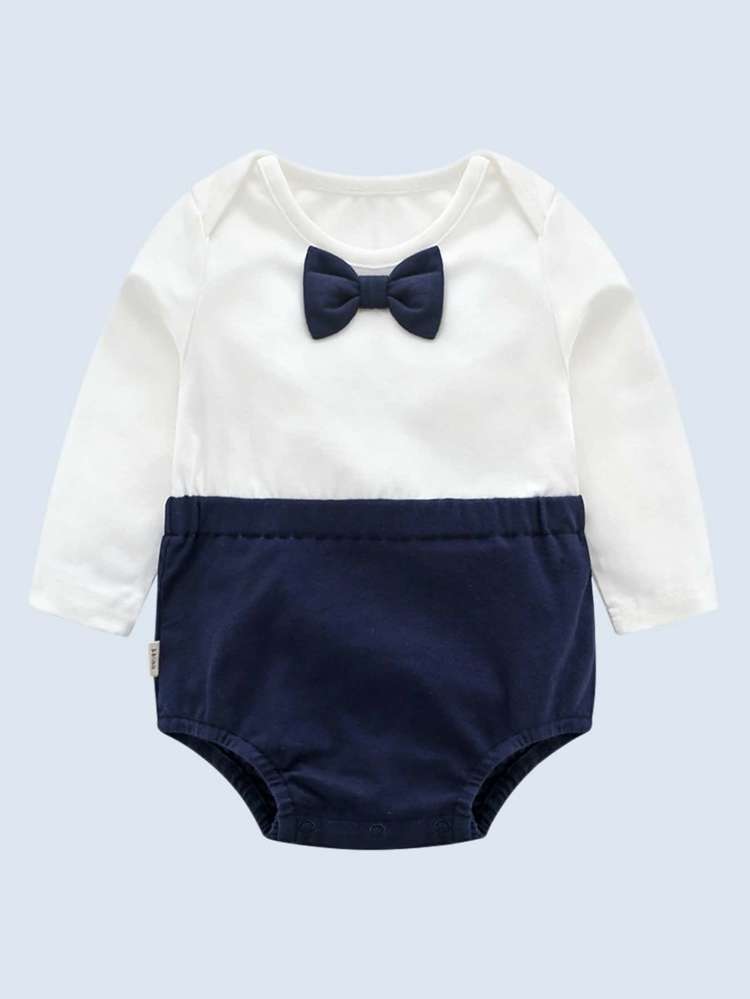  Blue and White Bow Baby  Mom 6860