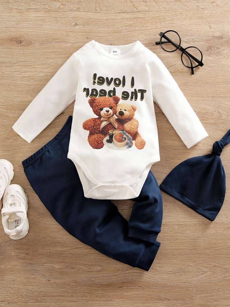 Round Neck  Cartoon Baby Sets 248