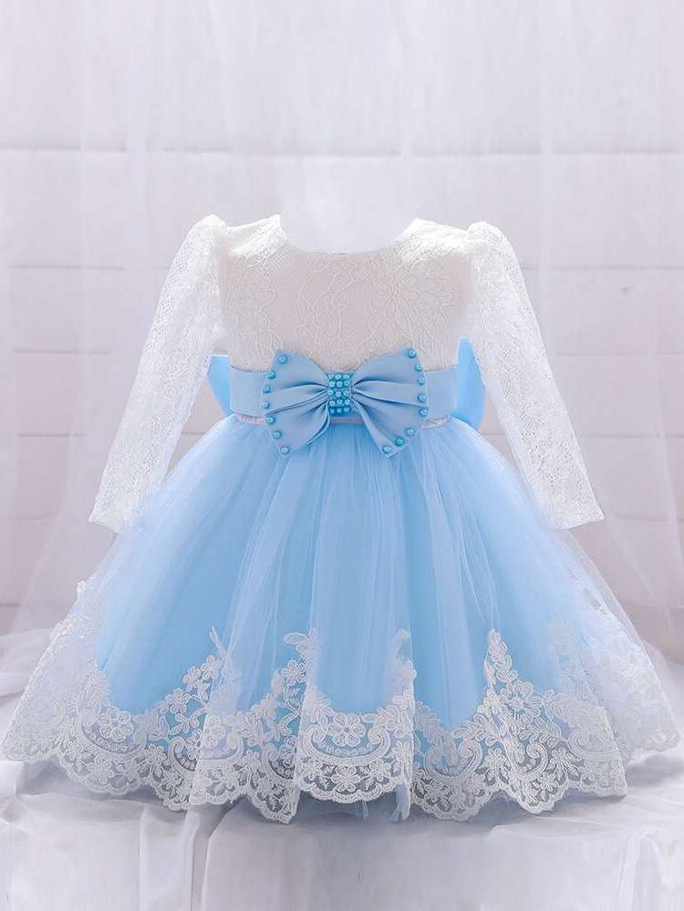 Regular Fit Blue and White Midi Baby  Mom 2660