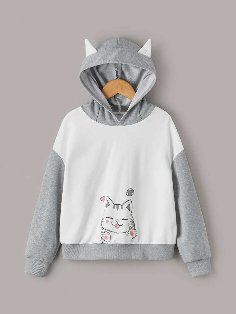 Cute Long Sleeve Hooded Cartoon Kids Clothing 427